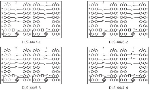 DLS-42/6-4雙位置繼電器內(nèi)部連接線圖片3 DLS-42/6-4雙位置繼電器內(nèi)部連接線圖片3