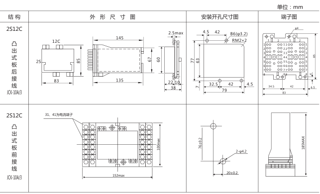RXMVB2大容量雙位置繼電器外形及安裝尺寸圖片 RXMVB2大容量雙位置繼電器外形及安裝尺寸圖片