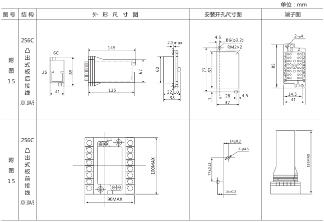 SS-21B型時間繼電器外形及開孔尺寸圖片 SS-21B型時間繼電器外形及開孔尺寸圖片