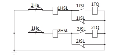 JSL-24繼電器構成的去分流操作機構的保護原理圖 JSL-24繼電器構成的去分流操作機構的保護原理圖