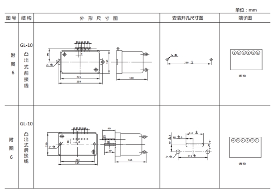 GL-11過流繼電器外形結構及安裝尺寸圖片 GL-11過流繼電器外形結構及安裝尺寸圖片