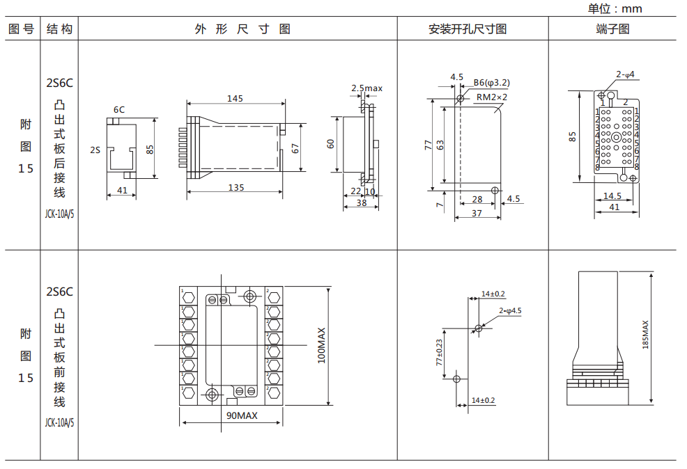 DZE-14CE/312保持中間繼電器外形及開孔尺寸 DZE-14CE/312保持中間繼電器外形及開孔尺寸